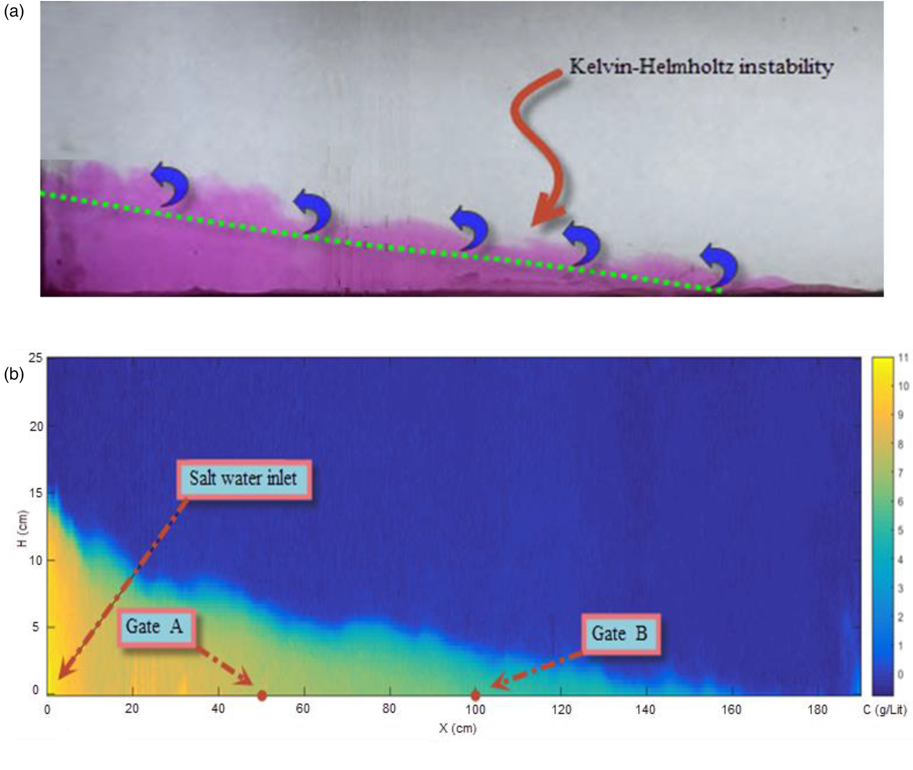 Air bubble curtain experimental setup